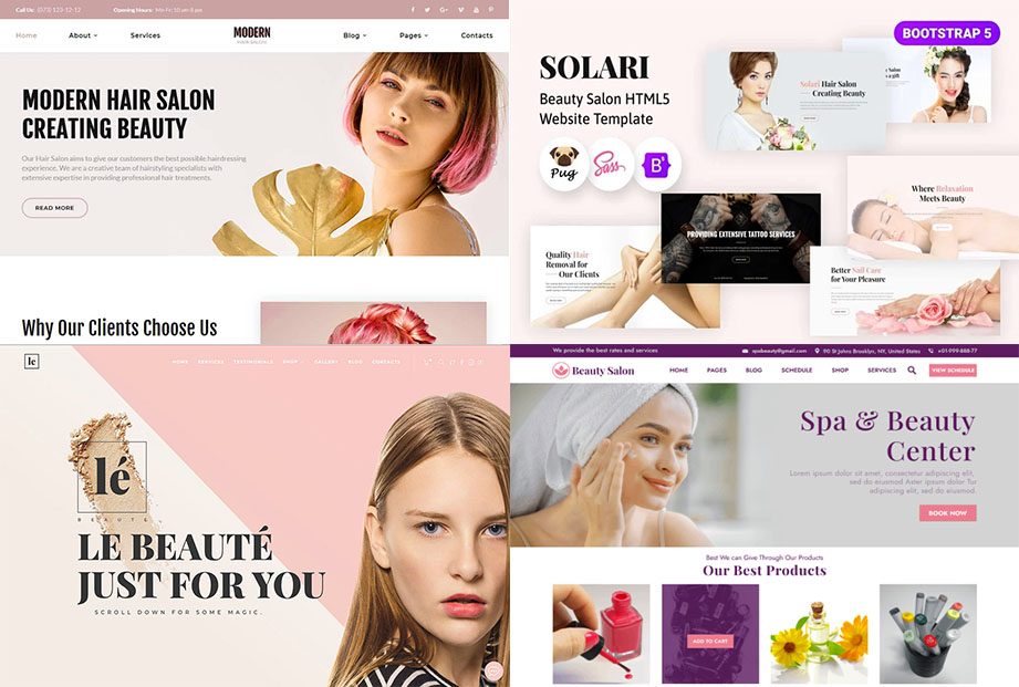 start creating a beauty studio website